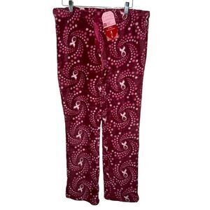 Hotel Spa “Breast Cancer” Velvet Pants NWT